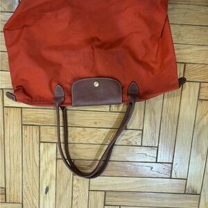 Burnt orange vintage Longchamp tote